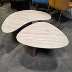 Organische Salontafel Laycie Travertinlook van Lifestylefurn, Ophalen