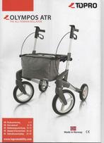 Rollator Olympos topro ATR  m met rugsteun, Diversen, Ophalen, Zo goed als nieuw