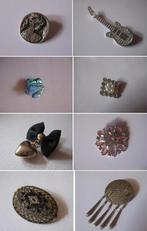 Diverse vintage broches / gitaar esdoorn hartje vissen camee, Ophalen, Overige materialen, 4 tot 7 cm, Zo goed als nieuw