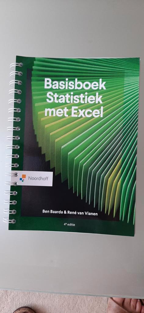 Ben Baarda - Basisboek Statistiek met Excel, Boeken, Wetenschap, Zo goed als nieuw, Ophalen of Verzenden