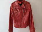 GOOSECRAFT biker jasje 101 leer maat M (S) kleur rood, Jasje, Goosecraft, Zo goed als nieuw, Maat 36 (S)