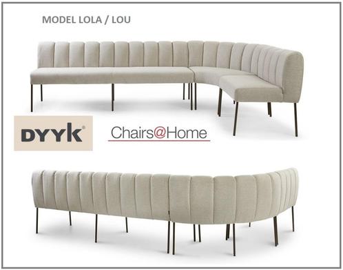Eetbank Lola/Lou of Febe van DYYK in de aanbieding !!, Huis en Inrichting, Banken | Complete zithoeken, Nieuw, Metaal, Stof, Ophalen