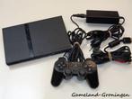 PlayStation 2 Slimline met Controller & Bedrading (Zwart), Gebruikt, Zwart, Ophalen of Verzenden, Met 1 controller