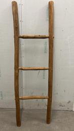 Houten decoratie ladder (teak) zware kwaliteit, Zo goed als nieuw, Ophalen