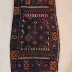 Handgeknoopt tapijt sleets bruin blauw beige 117/70