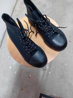 Schoenen Zwarte half hoge linnen boots / schoenen, Zwart, Lage of Enkellaarzen, Nieuw, Ophalen of Verzenden