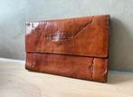 Oude Grote Portefeuille Leer 19 cm, Sieraden, Tassen en Uiterlijk, Portemonnees, Ophalen of Verzenden, Gebruikt, Bruin, Leer