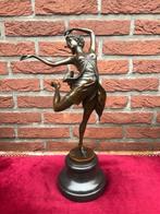 prachtig bronzen beeld, levenslustige danseres, Antiek en Kunst, Antiek | Koper en Brons, Ophalen of Verzenden, Brons