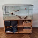 gerbilhok met onderkast, Dieren en Toebehoren, Knaagdieren en Konijnen | Hokken en Kooien, Gebruikt, Hamster, Hok, 75 tot 110 cm
