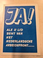NAF brochure Ja! Als u lid bent van het Arbeidsfront, Ophalen of Verzenden, Nederland, Boek of Tijdschrift