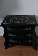 Hindelooper beschilderd antiek ladekastje incl 3 sleutels., Huis en Inrichting, Kasten | Ladekasten, Ophalen, Gebruikt, 50 tot 100 cm