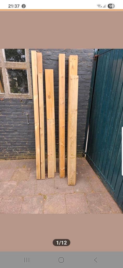Tuinhout Palen enz, Tuin en Terras, Palen, Balken en Planken, Zo goed als nieuw, Palen, 250 cm of meer, Ophalen