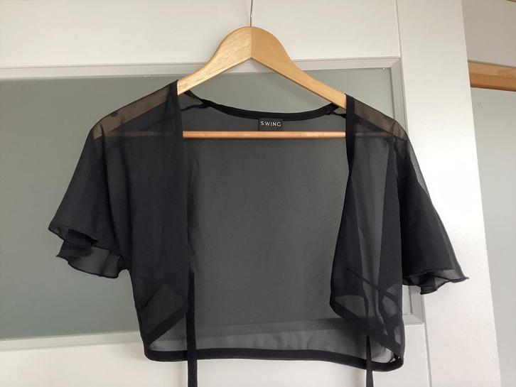 Overtrekjasje zwart doorschijnend maat 36, Kleding | Dames, Gelegenheidskleding, Zo goed als nieuw, Overige typen, Maat 36 (S)