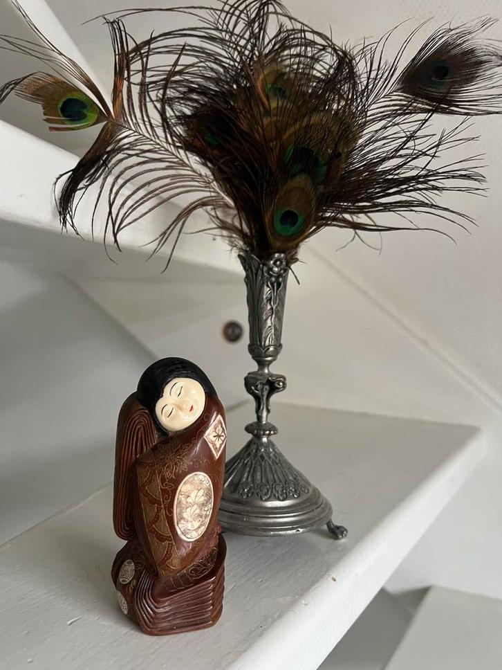 Mooi decoratief beeldje van soapstone (zeepsteen), Antiek en Kunst, Antiek | Keramiek en Aardewerk, Ophalen of Verzenden