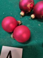 kerstballen rose glas 7x [a902], Diversen, Kerst, Ophalen of Verzenden
