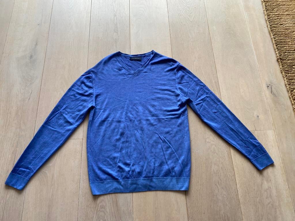Daniele fiesoli m merinowol, Kleding | Heren, Truien en Vesten, Ophalen of Verzenden, Zo goed als nieuw, Maat 48/50 (M), Blauw