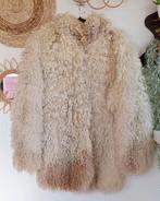 Vintage Mongoolse lammy shearling Afghaanse jas romy Boomsma, Maat 38/40 (M), Bruin, Ophalen of Verzenden, Zo goed als nieuw