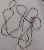 halsketting gesatineerde glaskralen lengte 2.02 cm, Ophalen, Overige materialen