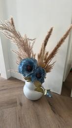 Droogbloemen met vaas, Huis en Inrichting, Ophalen of Verzenden, Zo goed als nieuw