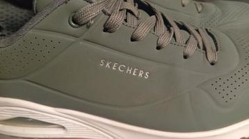 SKECHERS| Heren Sneakers| Leer| Maat 45| Leger groen ZGAN! beschikbaar voor biedingen