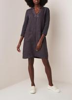 Sandwich linnen choco bruin boho jurk tuniekjurk maat 38, Kleding | Dames, Maat 38/40 (M), Bruin, Nieuw, Ophalen of Verzenden
