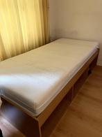 Eenpersoonsbed met opbergruimte | One person bed, Ophalen, 90 cm, Eenpersoons, Bruin