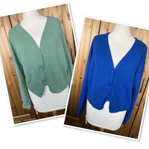 Nieuw / Maat: S / 2x vest - vestje / Groen & blauw, Kleding | Dames, Truien en Vesten, Nieuw, Maat 36 (S), Overige kleuren, Ophalen of Verzenden