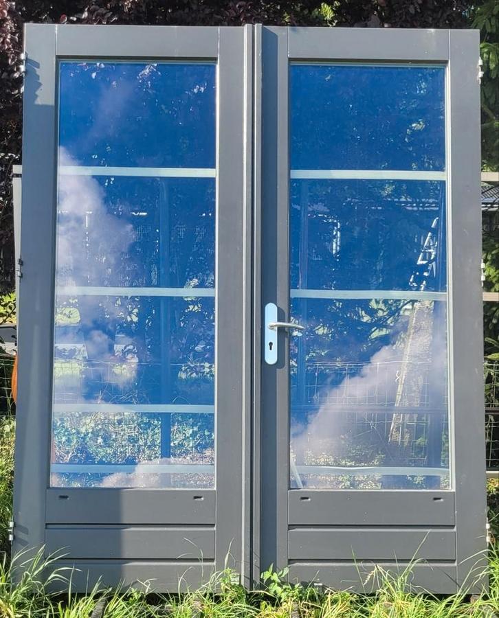 Mooie set hardhouten openslaande tuindeuren exclusief kozijn, Doe-het-zelf en Verbouw, Deuren en Horren, Gebruikt, Buitendeur