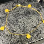 14k gouden enkelband met munten, Sieraden, Tassen en Uiterlijk, Enkelbandjes en Enkelkettinkjes, Ophalen of Verzenden