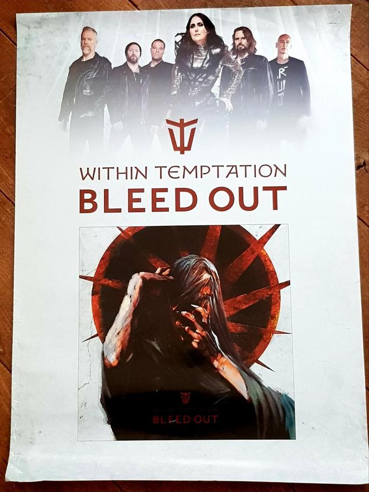 Te koop: 2 Within Temptation promo posters "Bleed Out", Verzamelen, Posters, Film en Tv, A1 t/m A3, Ophalen of Verzenden