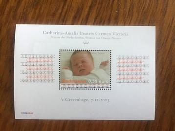 Postzegel geboorte Amalia 2003. beschikbaar voor biedingen