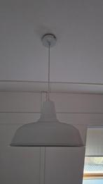 Wit metalen hanglamp, Minder dan 50 cm, Ophalen of Verzenden, Zo goed als nieuw