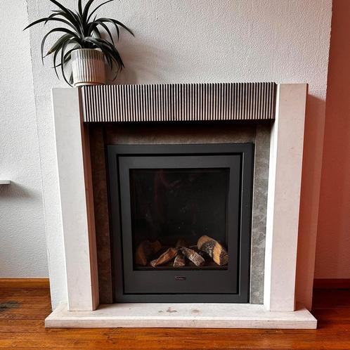 Faber gaskachel inclusief schouw & afvoer, Huis en Inrichting, Haarden, Gebruikt, Gashaard, Ophalen