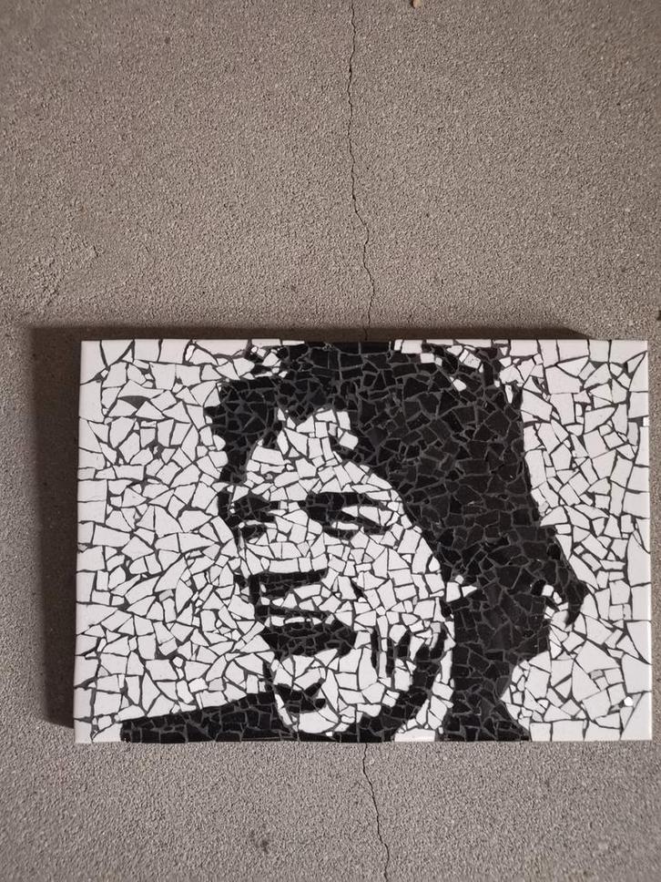 Mick Jagger Mozaïekschilderij, Antiek en Kunst, Kunst | Overige Kunst, Ophalen of Verzenden