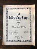 Bladmuziek Pière d’une Vierge voor piano van Badarzewska, Klassiek, Ophalen of Verzenden, Zo goed als nieuw, Artiest of Componist