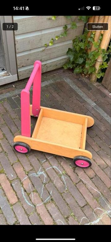 Houten Blokkenkar / Loopwagen beschikbaar voor biedingen