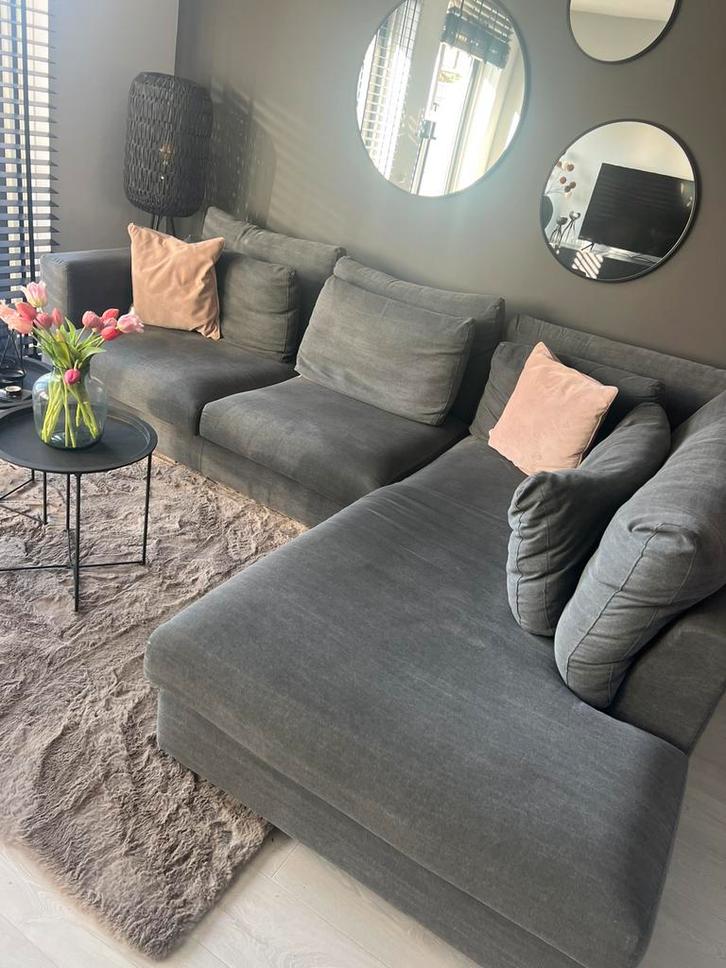 Hoekbank Venetië – Trendhopper 290x220 grijs, Huis en Inrichting, Banken | Complete zithoeken, Zo goed als nieuw, Stof, Ophalen