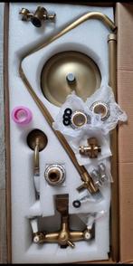 Retro landelijke doucheset, opbouwdouche, brons, regendouche, Doe-het-zelf en Verbouw, Sanitair, Ophalen of Verzenden, Nieuw, Koper