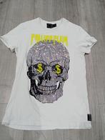Philipp Plein t-shirt wit glitter skull maat L, Kleding | Heren, T-shirts, Maat 52/54 (L), Wit, Ophalen of Verzenden, Philipp Plein