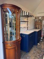 antieke vitrine - Charmante vitrine kast - half rond, Ophalen