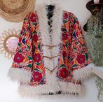 Vintage Afghaanse india faux lammy shearling jas 70s romy Bo, Niet ingevuld, Maat 42/44 (L), Niet ingevuld, Ophalen of Verzenden
