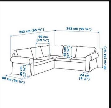 Nieuwe hoezenset ektrop bank 4 zits donker grijs - afbeelding 2
