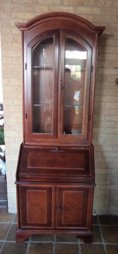 Klassieke servieskast met klep (2 delen), Huis en Inrichting, Kasten | Vitrinekasten, Zo goed als nieuw, 150 tot 200 cm, 50 tot 100 cm