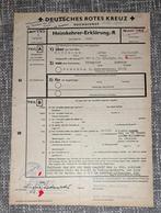 DRK-document van een gesneuvelde XX Rottenf.hrer, Verzamelen, Ophalen of Verzenden, Landmacht, Duitsland