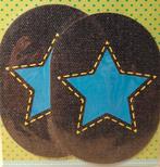 strijkembleem ster op spijkerstof 2 stuks 10,5 cm x 7,5 cm