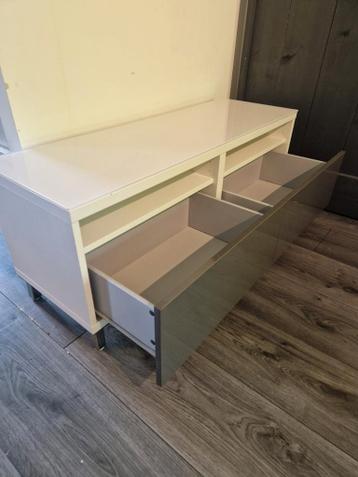 Ikea besta tv-meubel wit met hoogglans fronten. - afbeelding 5
