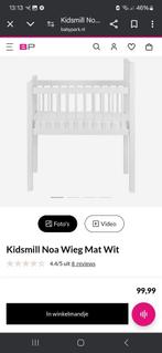 Wieg kidsmill Noa, Kinderen en Baby's, Ophalen, Zo goed als nieuw, Minder dan 140 cm, Matras