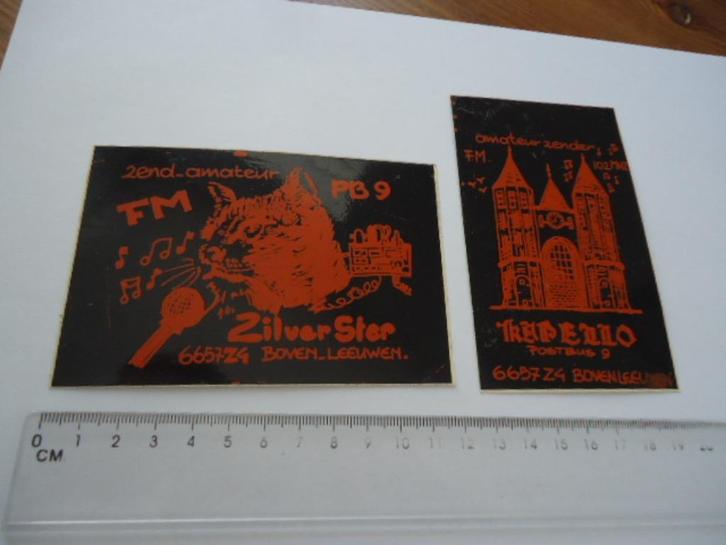 sticker oud Boven leeuwen zilver star piraten zender piraat, Verzamelen, Stickers, Zo goed als nieuw, Bedrijf of Vereniging, Ophalen of Verzenden