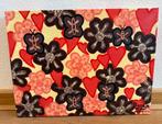 Schilderij bloemen, hartjes en vlinders 30x40 cm, Ophalen