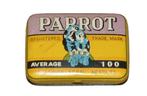 Parrot papagaai vogel gramophone needle tin Naaldenblikje, Ophalen of Verzenden, Gebruikt, Overige